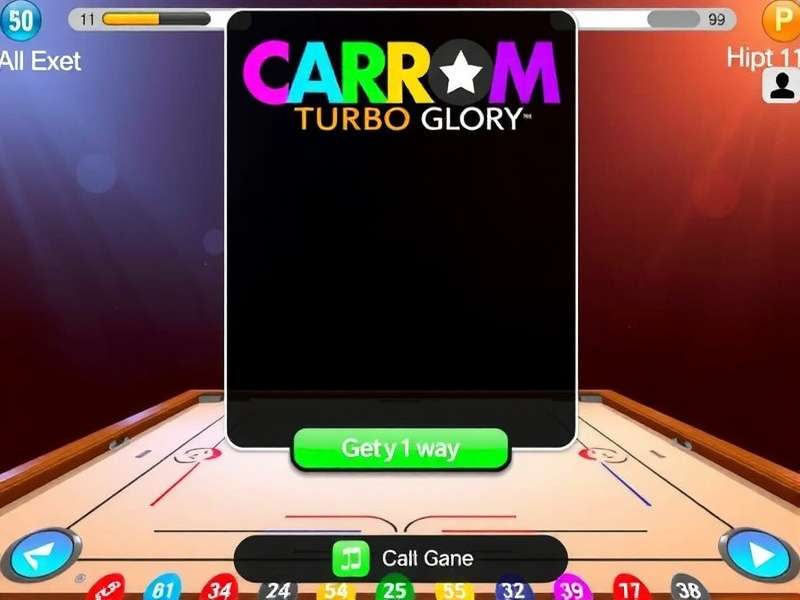 Carrom Turbo Glory Main Game Interface Carrom Turbo Glory Game Screen